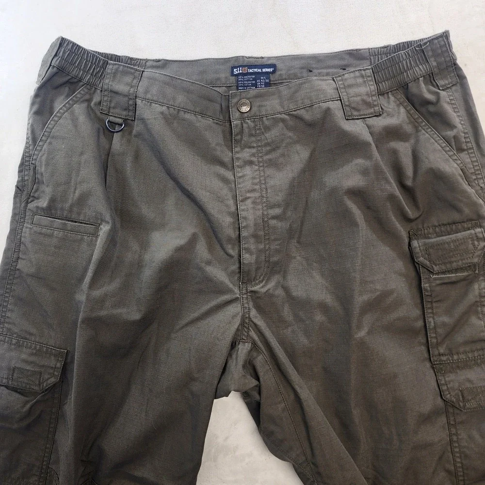 5.11 Tactical Series Mens Cargo Pants 42x30 Olive Green Ripstop Work Trousers